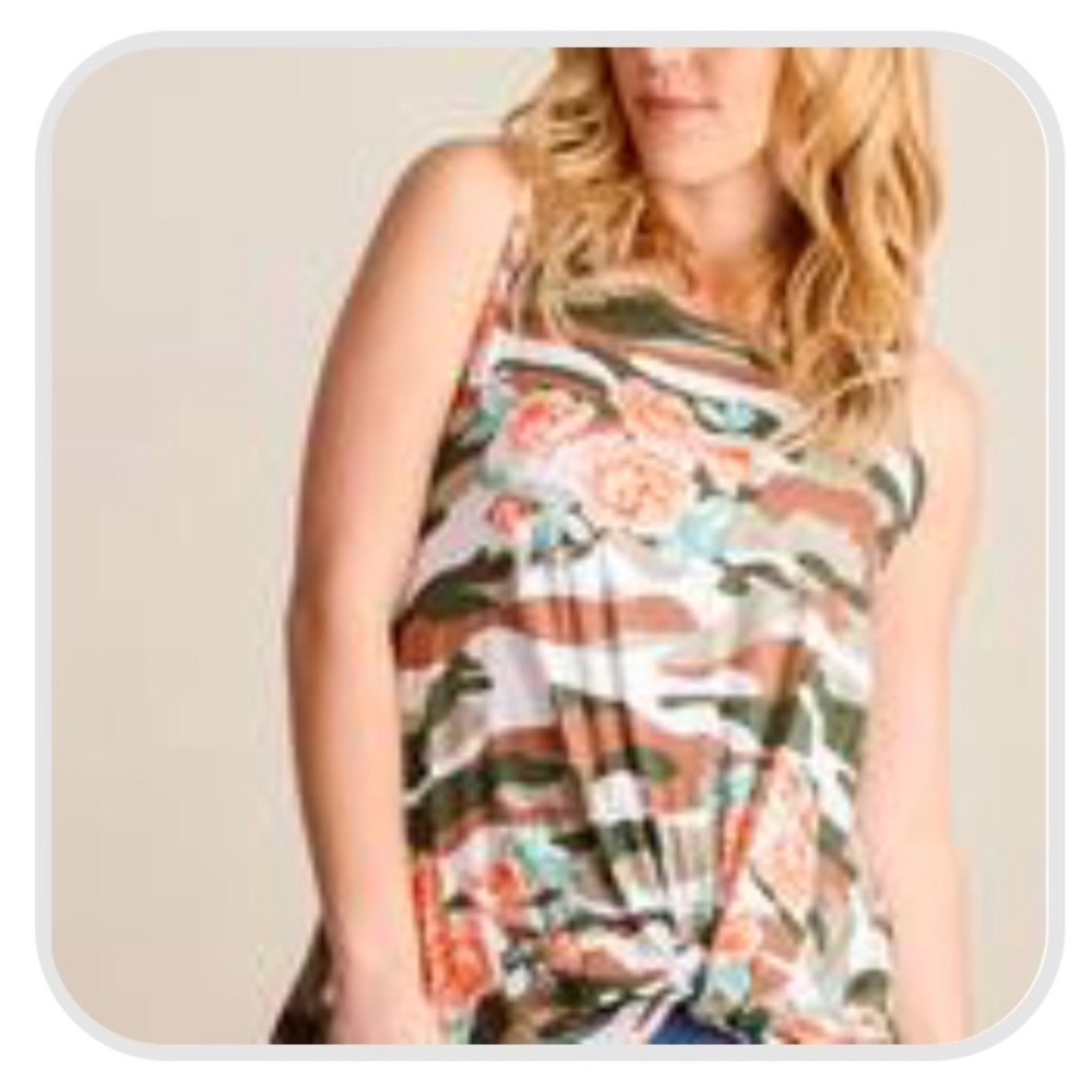 New - Tank Top , Camouflage / Floral Print